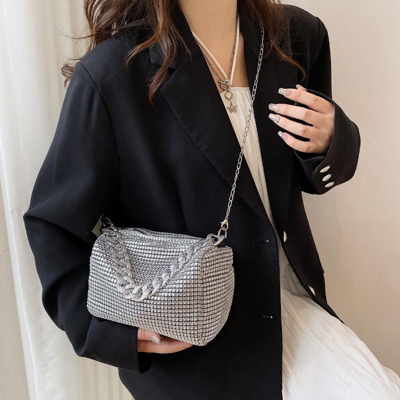 able Women's Tote Bag, Chic Banquet Bag, Stylish Bright Diamond Crossbody Bag able Shiny Diamond Handbag Cross Bag