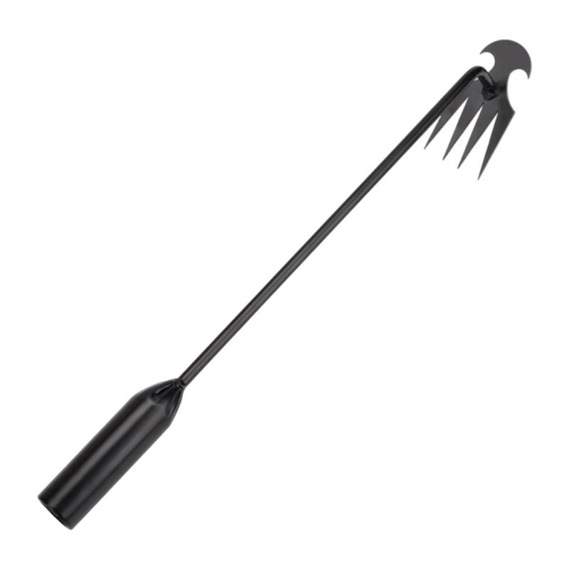 

4 Tine Hand Weeding Fork Gardens Weeds Remover Hand Weeder Soil Loosener for Backyard Gardening Planting 50cm