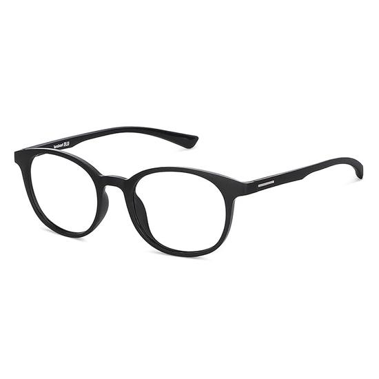 LENSKART BLU | Zero Power Bluecut & Antiglare Computer Eyeglasses For Eye Protection And Strain | Full Rim Round | Men & Women | Medium | LB E13736