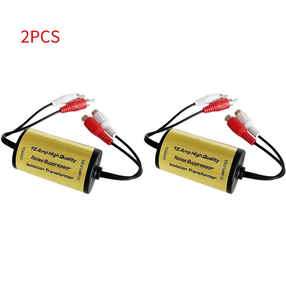 RCA Audio Noise Filter Suppressor Ground Loop Lsolator For Car And Home Stereo 2×RCA Male/Female RCA Audio Noise Filter for Car