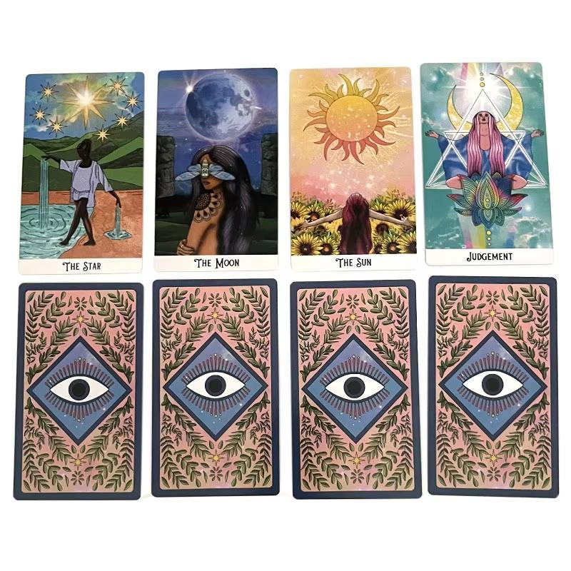 Mystic Soul Tarot 78 Pcs Cards with Guidebook - Vibrant Colors Throughout The Deck, To Uplift The Energy of The Reader
