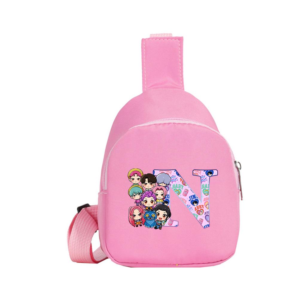 26 английских букв K-Pop Охотники на демонов Принтованные сумки-мессенджеры Детская наплечная сумка Детские подарки Мини детский подарок Милые кошельки и сумочки Детская нагрудная сумка