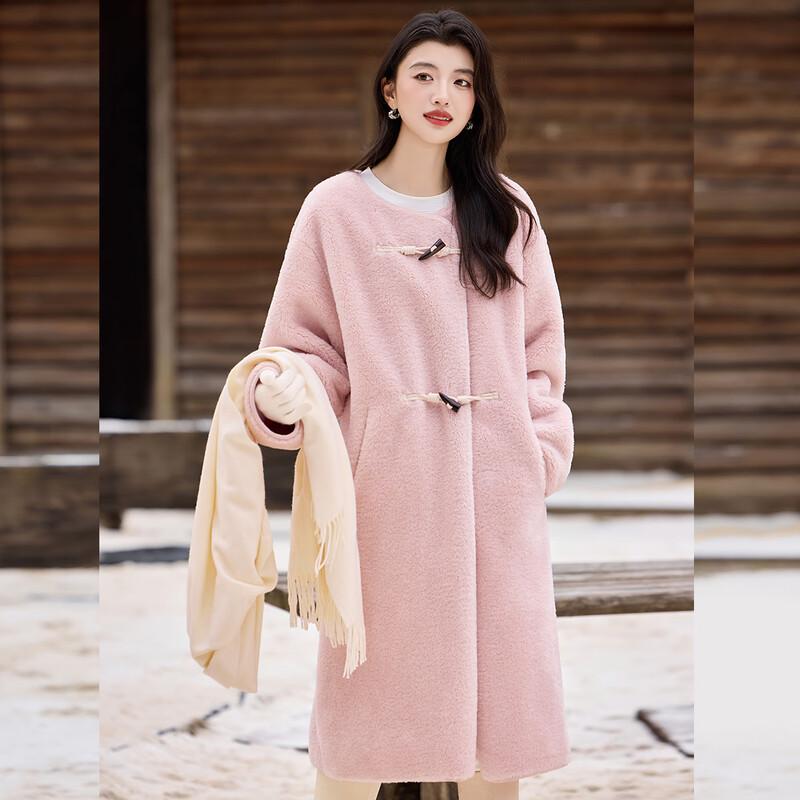Bailuyu Women's Elegant Fuzzy Long Coat