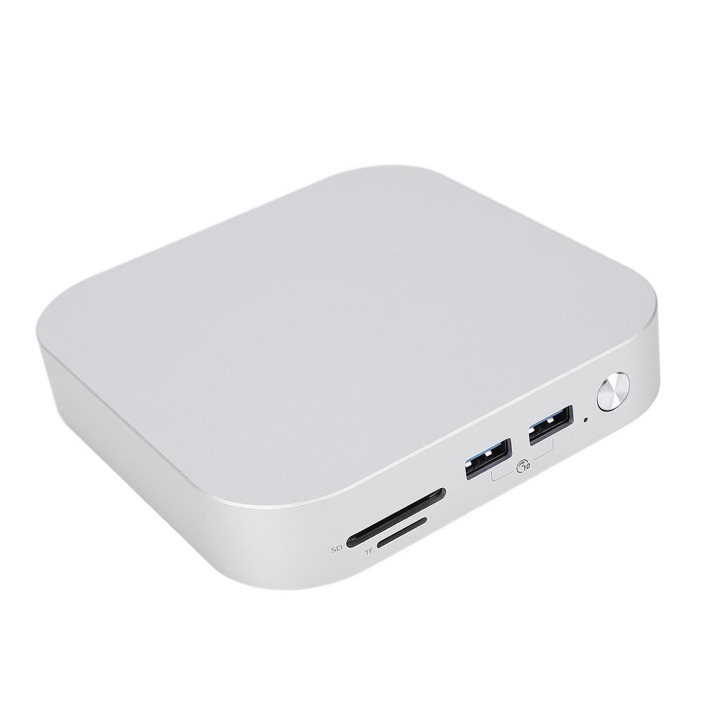 For Mac Mini M4 Dokkingstasjon Aluminiumslegeringsstativ og Hub for M4 Pro 2024 med 10Gbps USB Ax3 M.2SSDx2