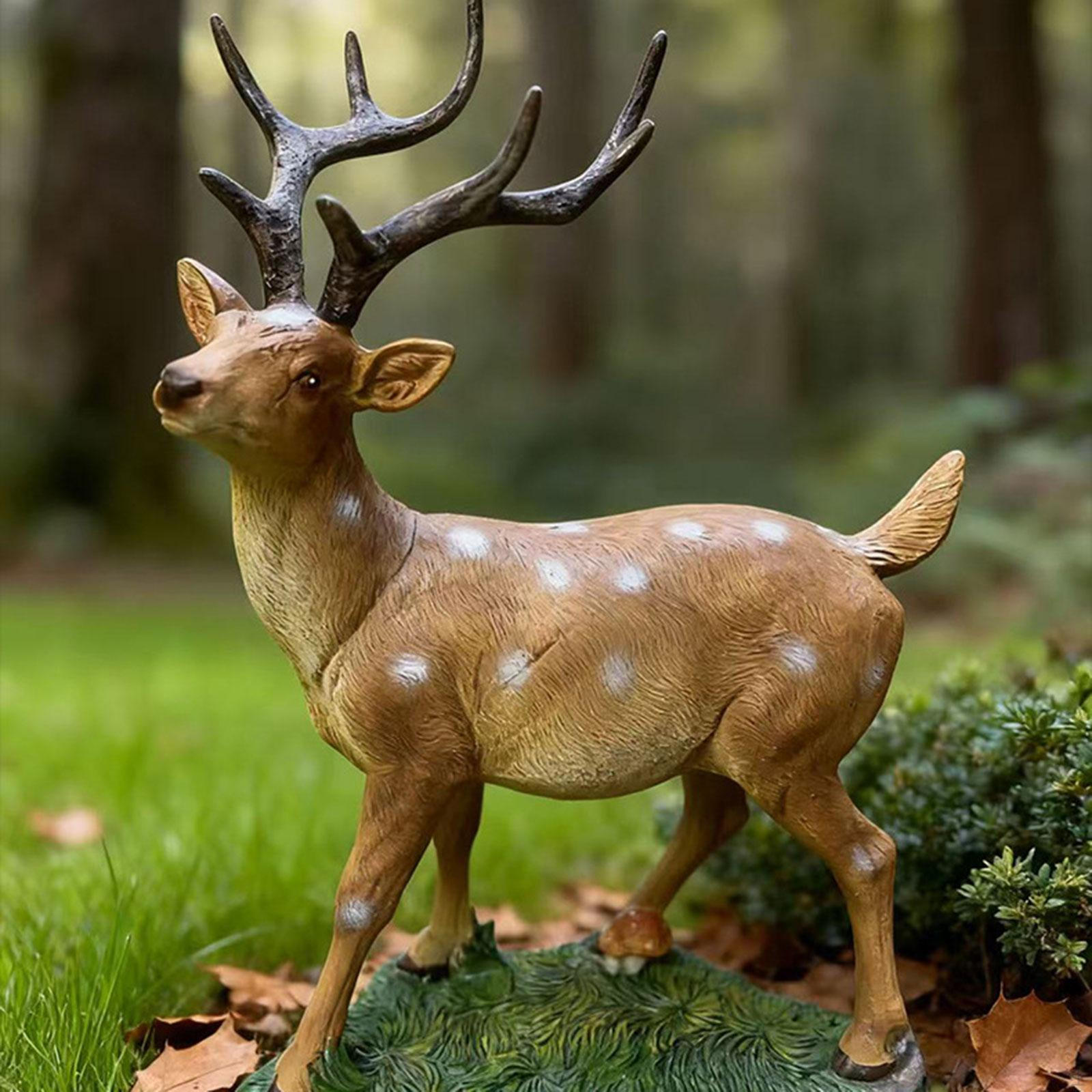 

Статуя Оленя Домашній Декор Декоративна Скульптура Вулична Смола Тварина Прикраса Двір