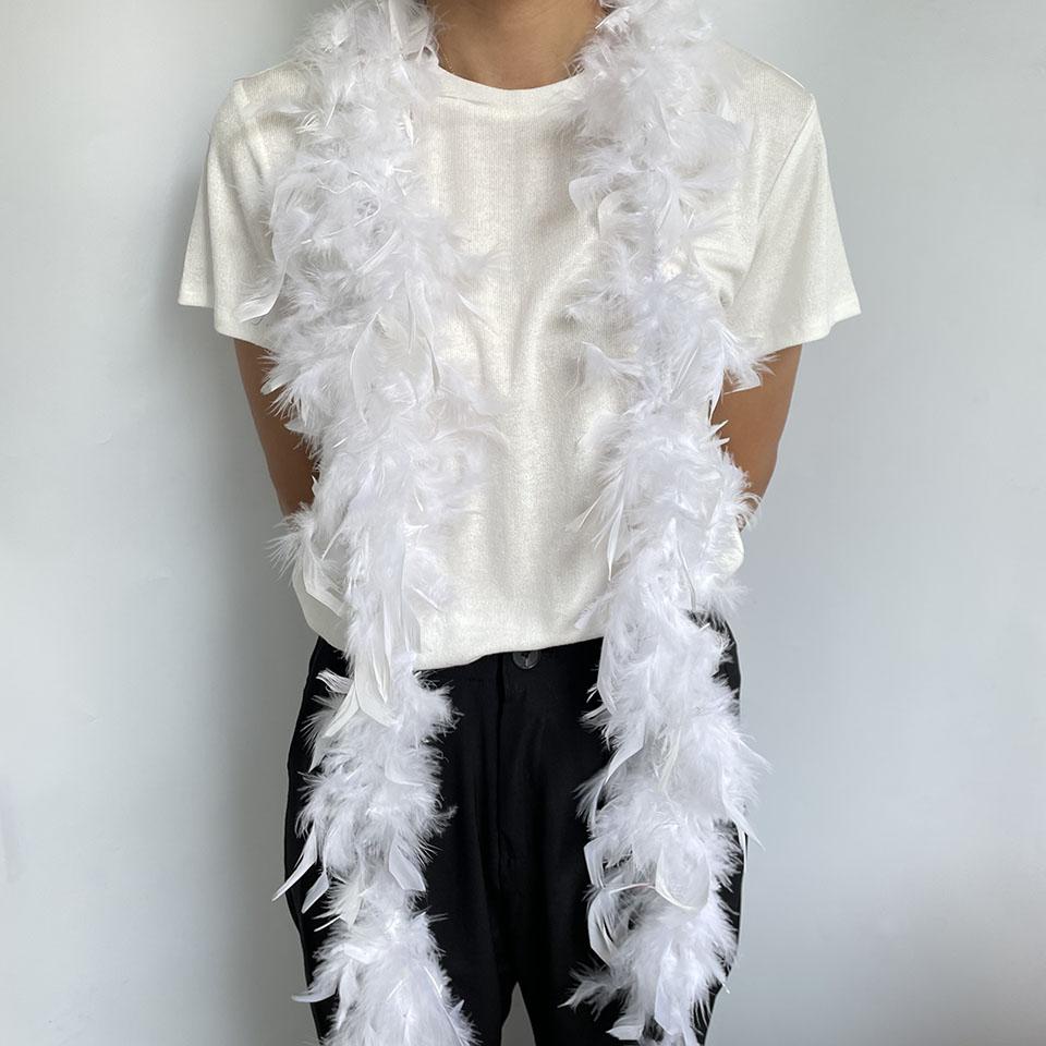 Dyed Various Turkey Feathers Boa 4 Meters Marabou Feather Shawl for Party Wedding Dress Decoration Plumes for Crafts 38-40G