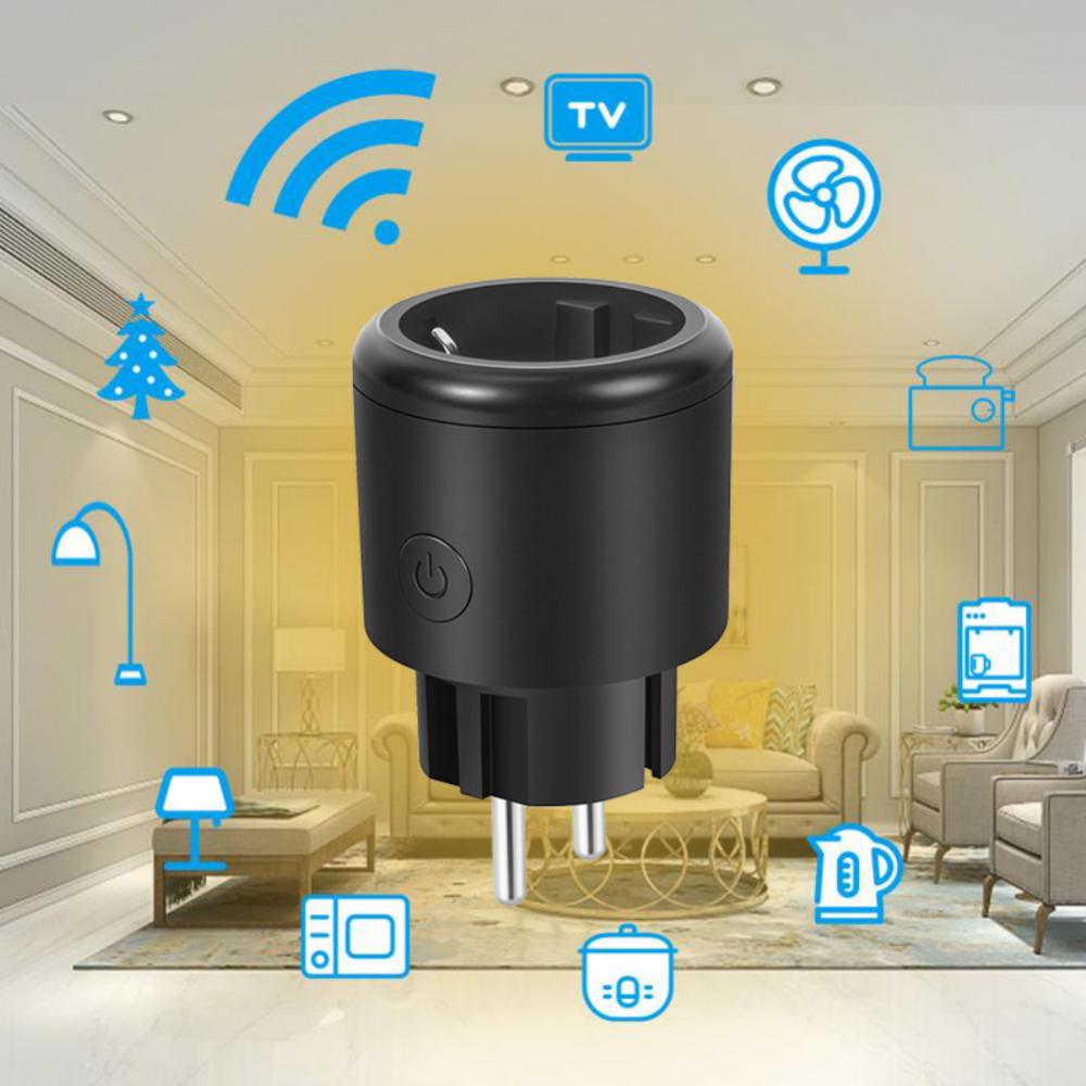 Corui 16a Wifi Eu Tuya Smart Plug Wireless Remote Voice Control Power Monitor Timer Socket Smart Life App For Google Home Alexa