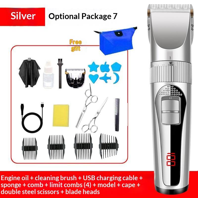 New hair clipper electric hair clipper electric clipper rechargeable razor hair clipper electric clipper LCD digital display car