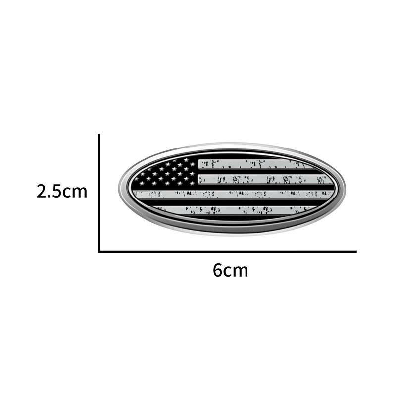 Interior Car Decor American US Flag Symbol Logo Car Steering Wheel Cover Center Sticker For Focus Fiesta Fusion Mondeo Kuga