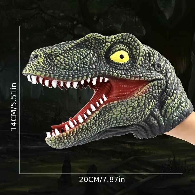 Dinosaur Puppet Realistic Dinosaur Head Hand Puppets Toy Flexible Rubber Hand Puppet Soft Dinosaur Toys For Kids
