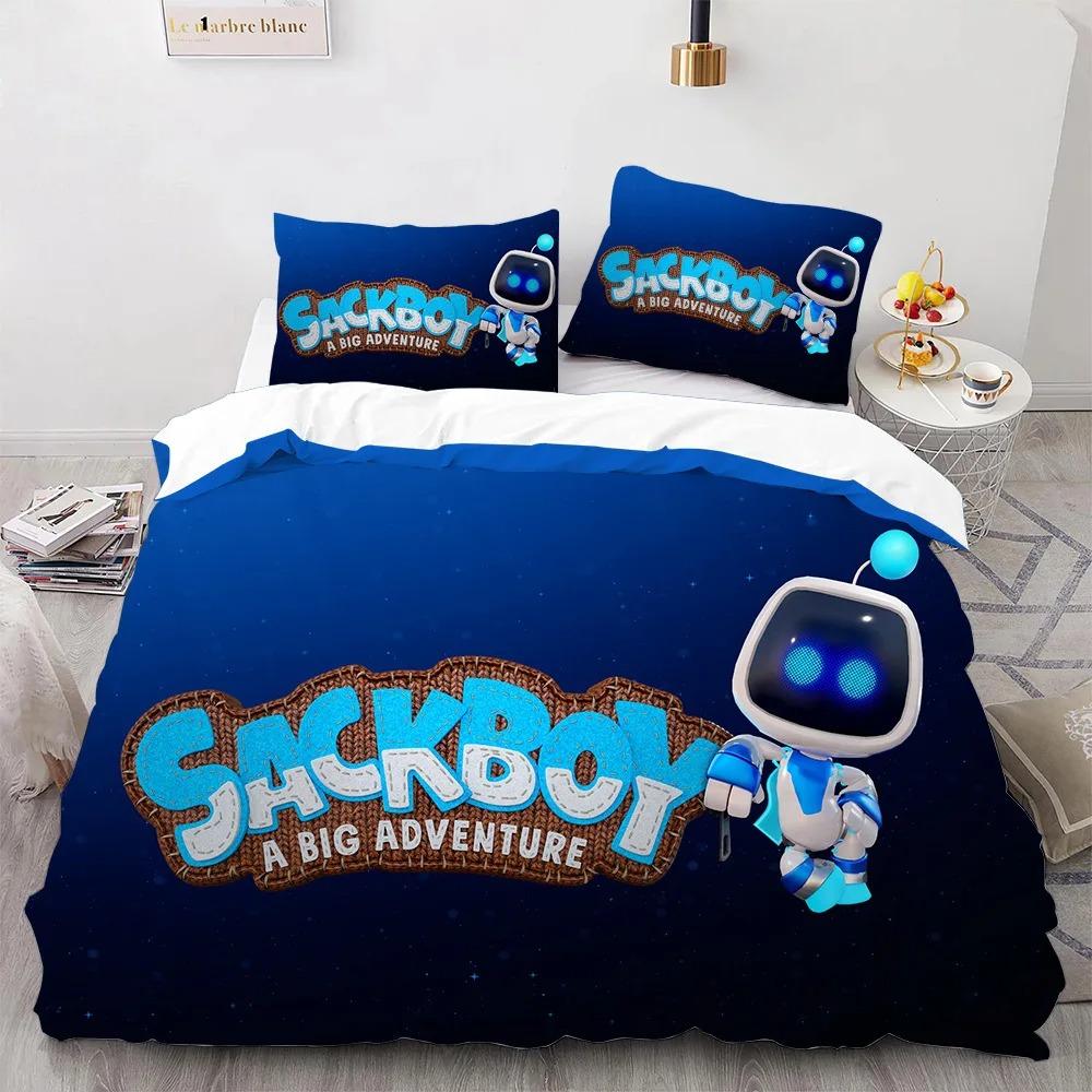 Astro Bot Cute Cartoon Bedding Set Duvet Set Single Double Bed King Size Bed Set Adult Boys Bedroom Duvet Cover Pillow Case