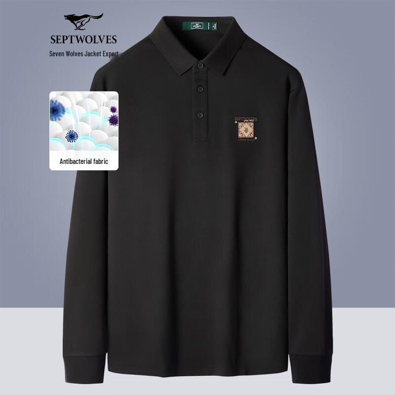 Seven Wolves Men's Long-Sleeve Polo T-Shirt