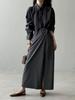 Korean-Style Scarf Collar Women's Long Sleeve Shirt - Spring/Autumn Loose-Fit French Top