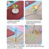 Sealing Stamp Kit Clear Pattern Macaron Color Wooden Handle Retro Wax Sealing Stamp with Sakura Brooch for Gifts