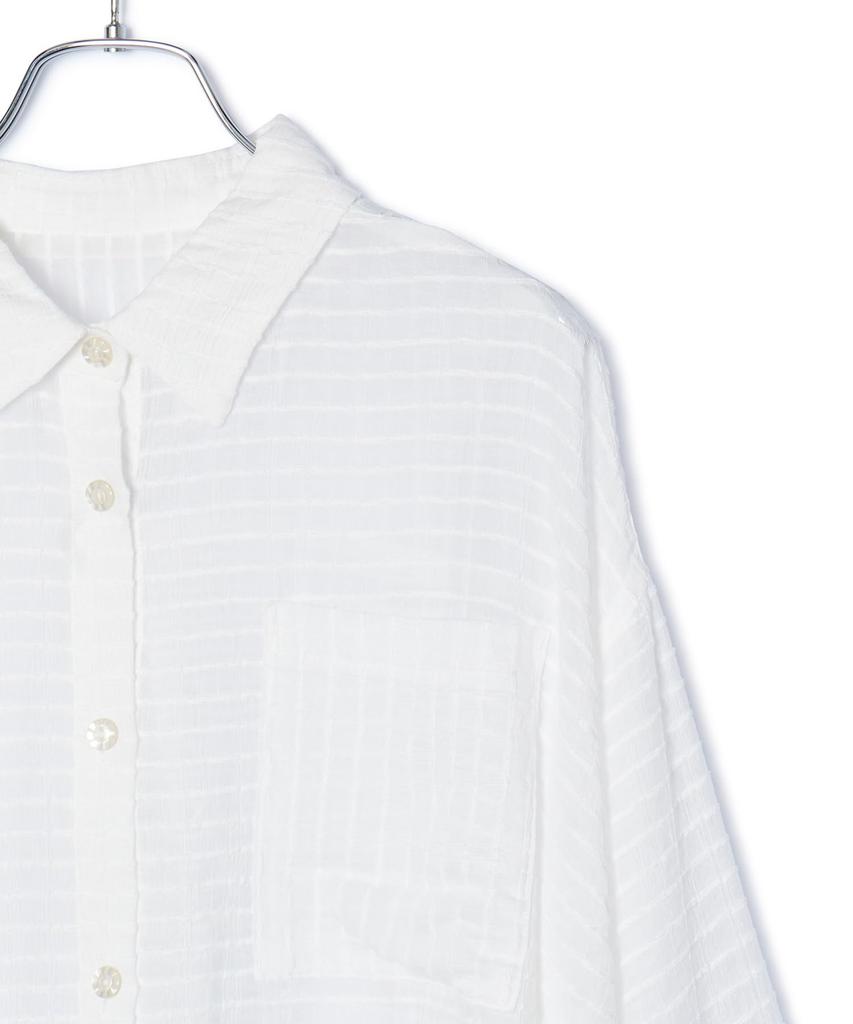 Bis Sheer Dobby Short Shirosub Women's Shirt, (11)