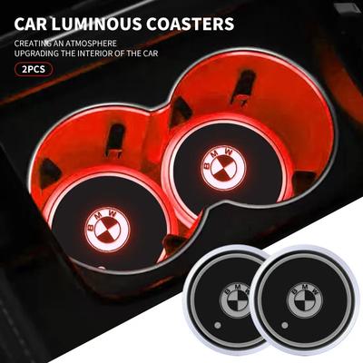 7 Color LED Car Cup Holder Light Luminous Coaster Water Cup Pad Accessories For BMW E30 E36 E39 E46 E60 E90 G20 G30 X1 X3 X5 M