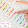6pcs Dual Tip Highlighter Pens Set Macaron Pastel Colors Chisel Tip Quick Dry Soft Brush Student Drawing Set