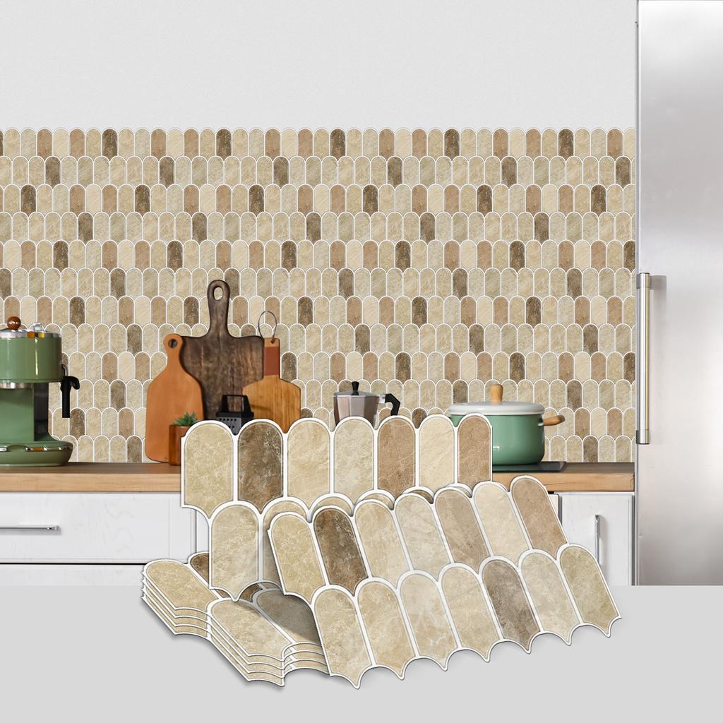 Special-Shaped Retro Brick Pattern Self-Adhesive Tile Sticker, Kitchen Bedroom Waterproof And Anti-Fouling Wall Sticker, Home Remodeling Wallpaper