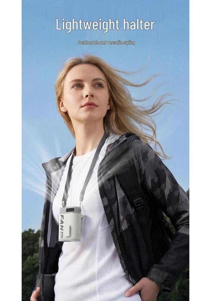 3-in-1 Multifunctional Neck & Waist Hanging Fan with Light for Outdoor Cycling