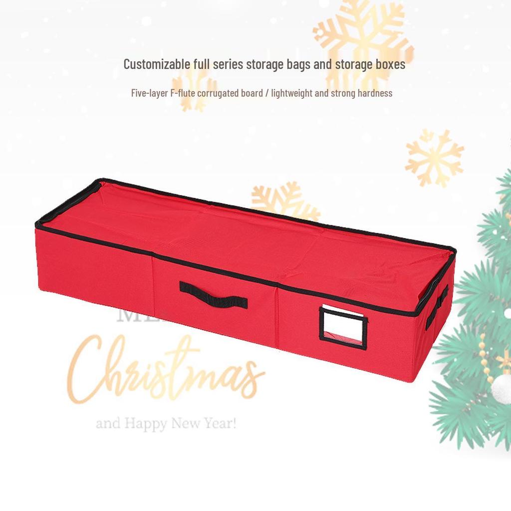 Foldable Oxford Cloth Storage Box with Detachable Compartments for Christmas Balls