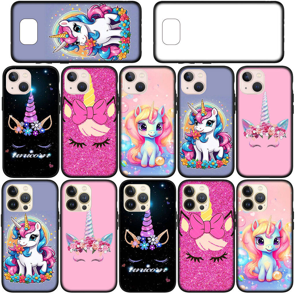 Cover for iPhone 17 16 15 Xiaomi Poco Redmi Note 14 13 12 11 Pro Max 9 16e Samsung Galaxy S25 S24 S23 OPPO Huawei Unicorn Horse Comics Phone Case