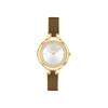 COACH Chelsea 27mm Gold-Tone Watch with White Sunray Dial, Crystal Bronze Signature C, and Translucent Enamel Bangle (14504330) - Authentic Women's