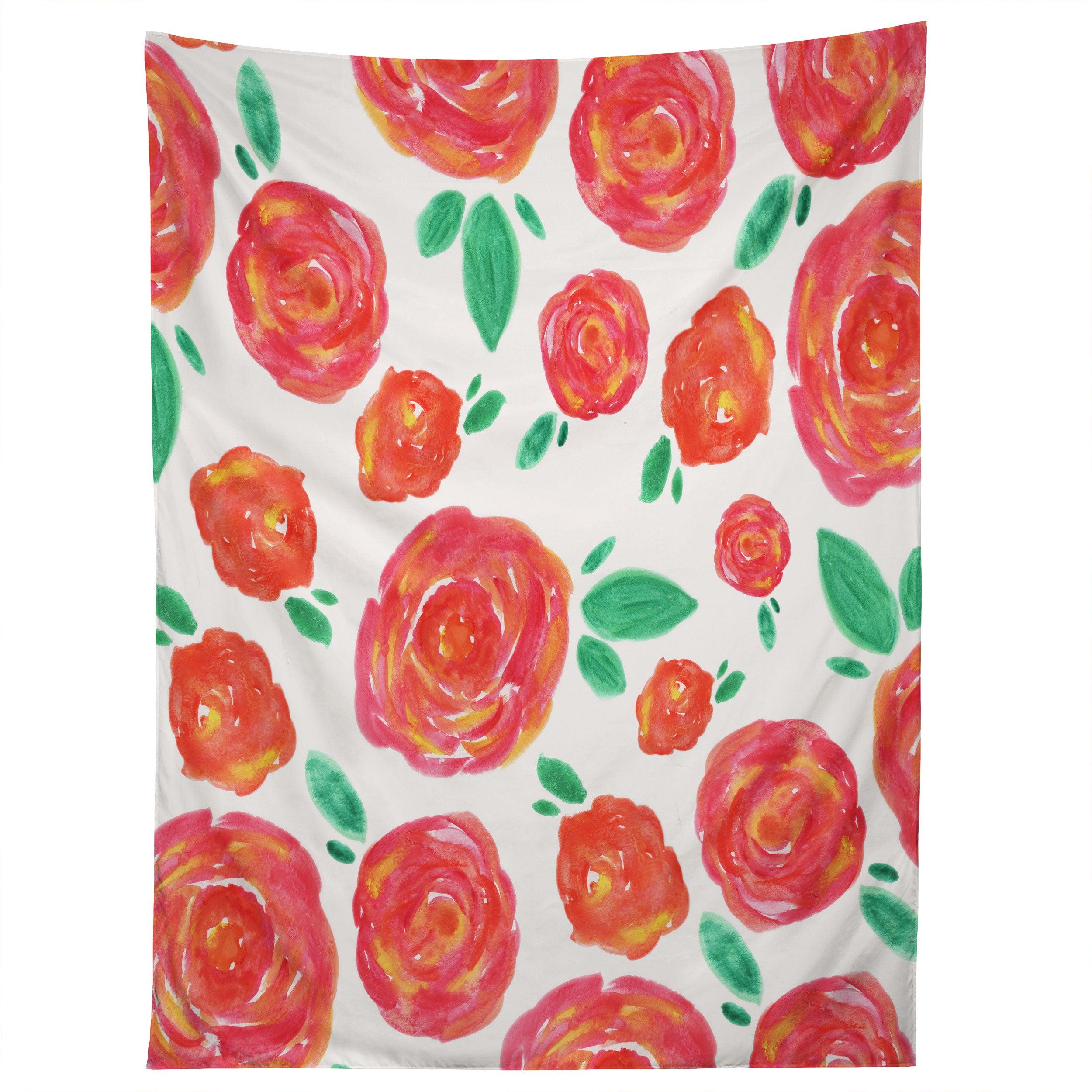 SUMMER ROSES tapestry 75x100