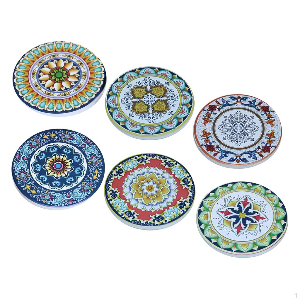 Saugfähige Mandala-Untersetzer, rund, für Holztisch, Geburtstagsgeschenke, Wohnungdekoration