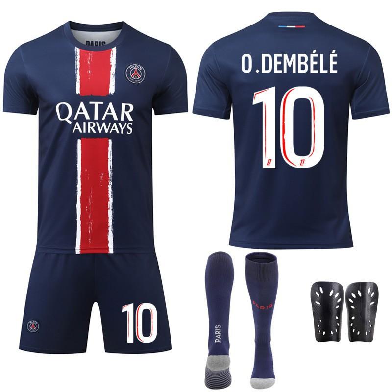 2425 Paříž Domácí dresová sada č.. 7 Mbappe 10 Dembele 30 Fotbalový dres Ligue 1 Sportovní oblečení