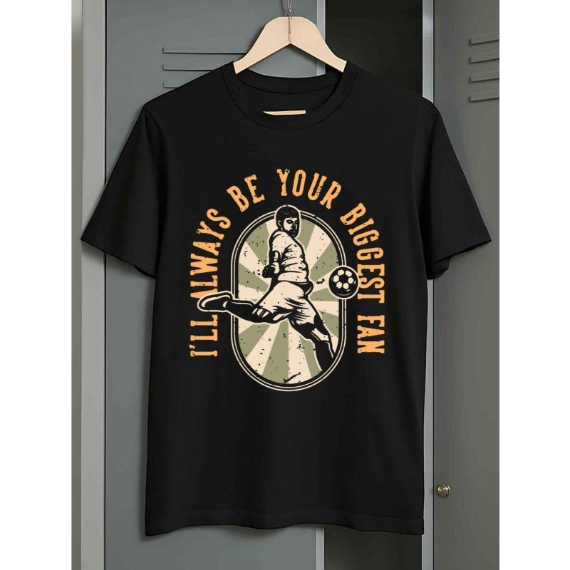 

Limited Edition Forever Soccer Fan Graphic T-Shirt | with Iconic Soccer Logo Print, Soft Comfortable Casual Round Neck Short Sleeve Tee 5XL різнокольоровий