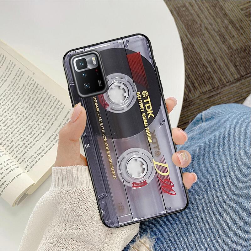 Phone Case For Xiaomi Redmi note 13 12S 12 Pro 11S 11 10 Pro 10S 12S Redmi 13 10 10C 13CClassical Cassette tape Battery Case