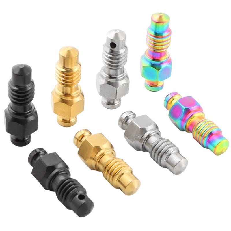 Motorcycles Brake Caliper Bleed Screw Bleeding Bleed Nipple Screw with Dust Caps Disc Brake Caliper Exhaust Screw