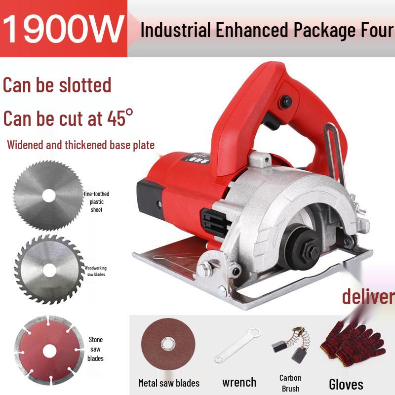 Electric Multi-Function Handheld Chainsaw: Wood, Stone, Tile Cutter 
