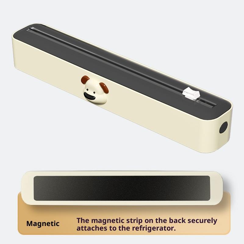 Dvojbřitý řezák na potravinovou fólii magnetický typ nastavitelný řezák na pečicí papír a hliníkovou fólii úložný box