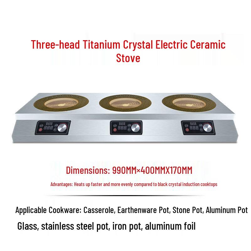 Yingtang Commercial 3-Burner Malatang Electric Hob