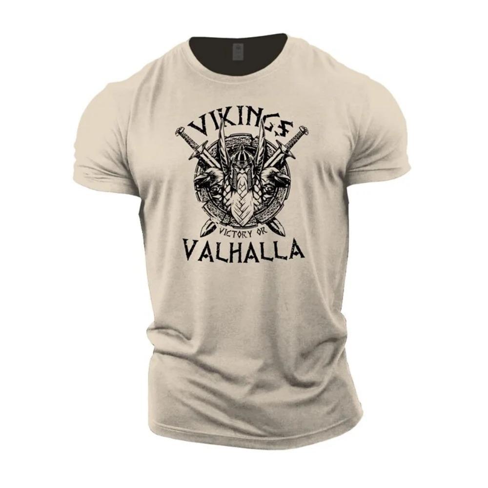 Summer Viking Casual Fashion 3D Printed Tough Guy Men's T-shirt Outdoor Sports Short Sleeve Oversized Loose Wide Quick Dry Shirt