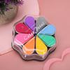 8 Colors Petal Shape Schedule Book Scrapbook Colorful DIY Stamp Ink Pad Painting Accessory