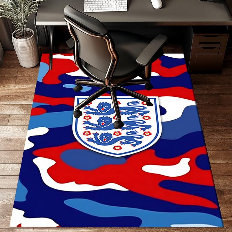 EnglCoat Of Arms Rug for Living Room, Game Rooms, Office, Bedroom, Office Floor Mat Playful Design, fan gifts Christmas decor
