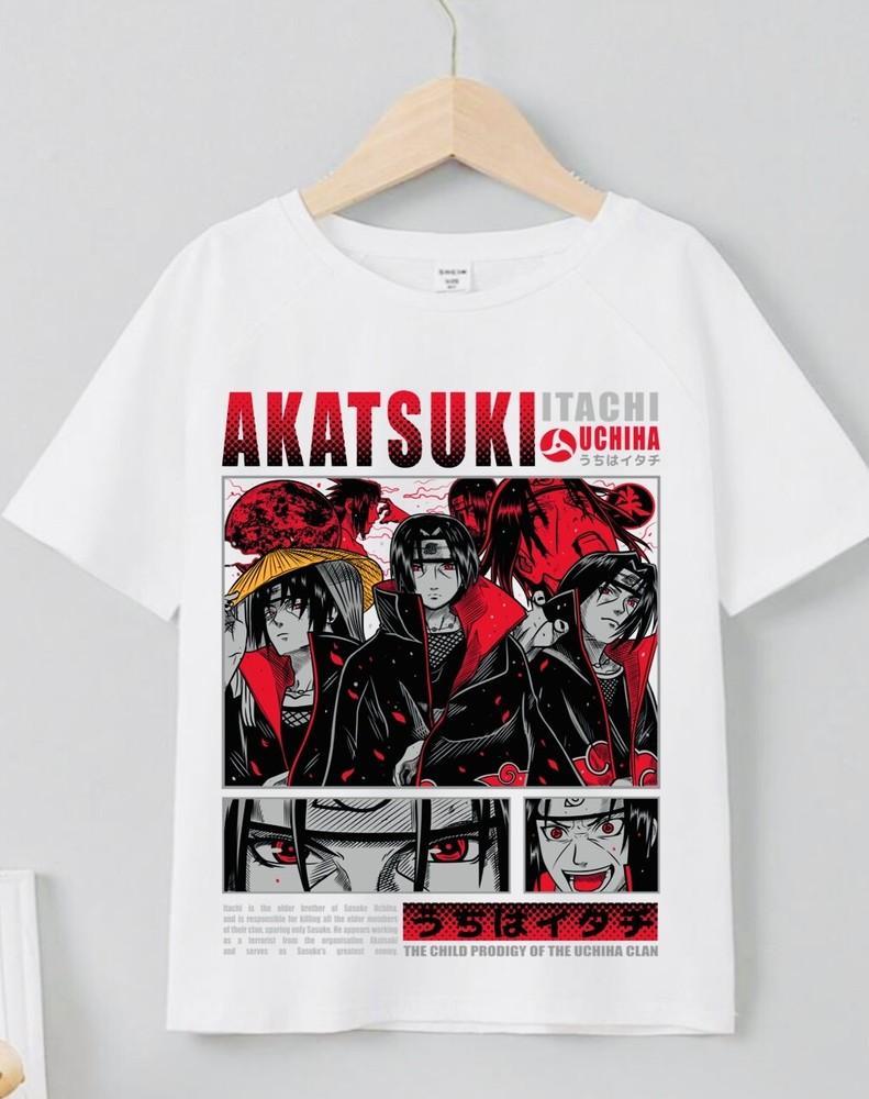 

Футболка Наруто Итачи Учиха Пейн Акацуки Ужасы Аниме Подарочная футболка Все размеры 4XL