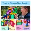 PicassoTiles Marble Run Magnetic Tiles 100 Pieces Race Track Toy STEM Building Learning Education Magnetic Building Kids Educational Kit for Boys