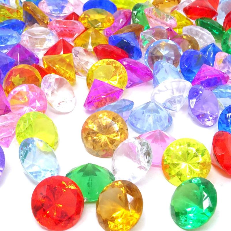 

20Pcs Acrylic Vivid Round Treasure Gemstones 30Mm Diving Toys Halloween Party Favors For Kids Goodie Bag Fillers Gifts