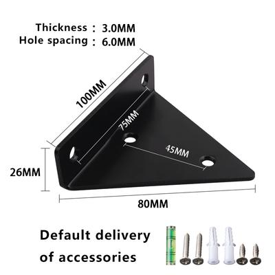 Floating Storage Shelf Metal Brackets Bathroom Corner Space Triangle Wall Shelf Support Frame With 4 Screws Shower Room Storage