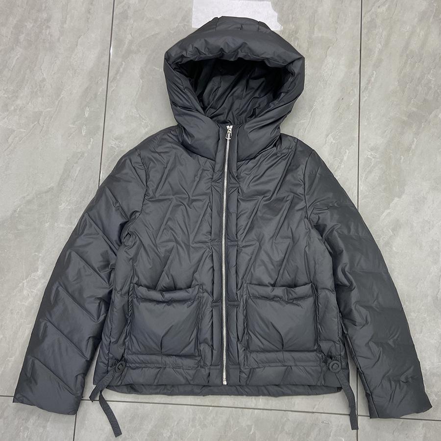 Winter new hooded pressed down jacket women's short loose fashion thin thin small coat