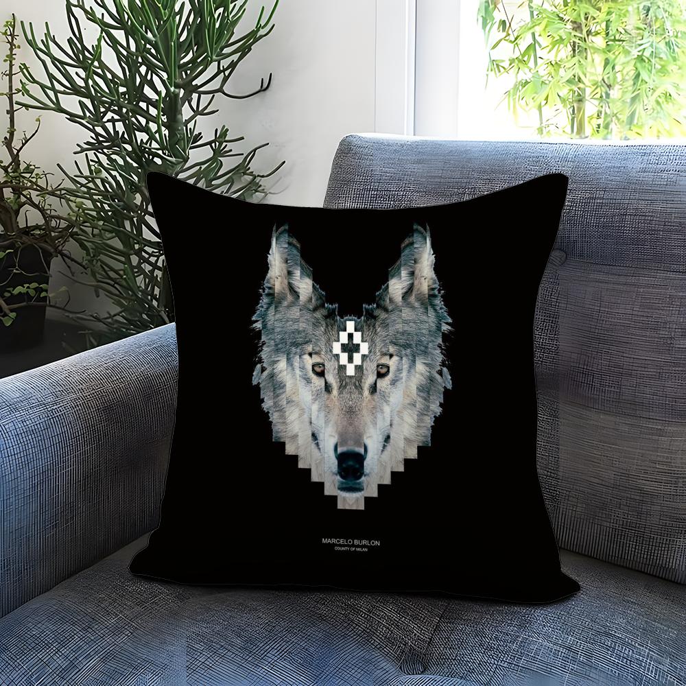 M-Marcelo B-Burlon Cushion Cover Comfortable Reversible Pillow Cover Ideal for Car Sofa Bedroom & Beyond