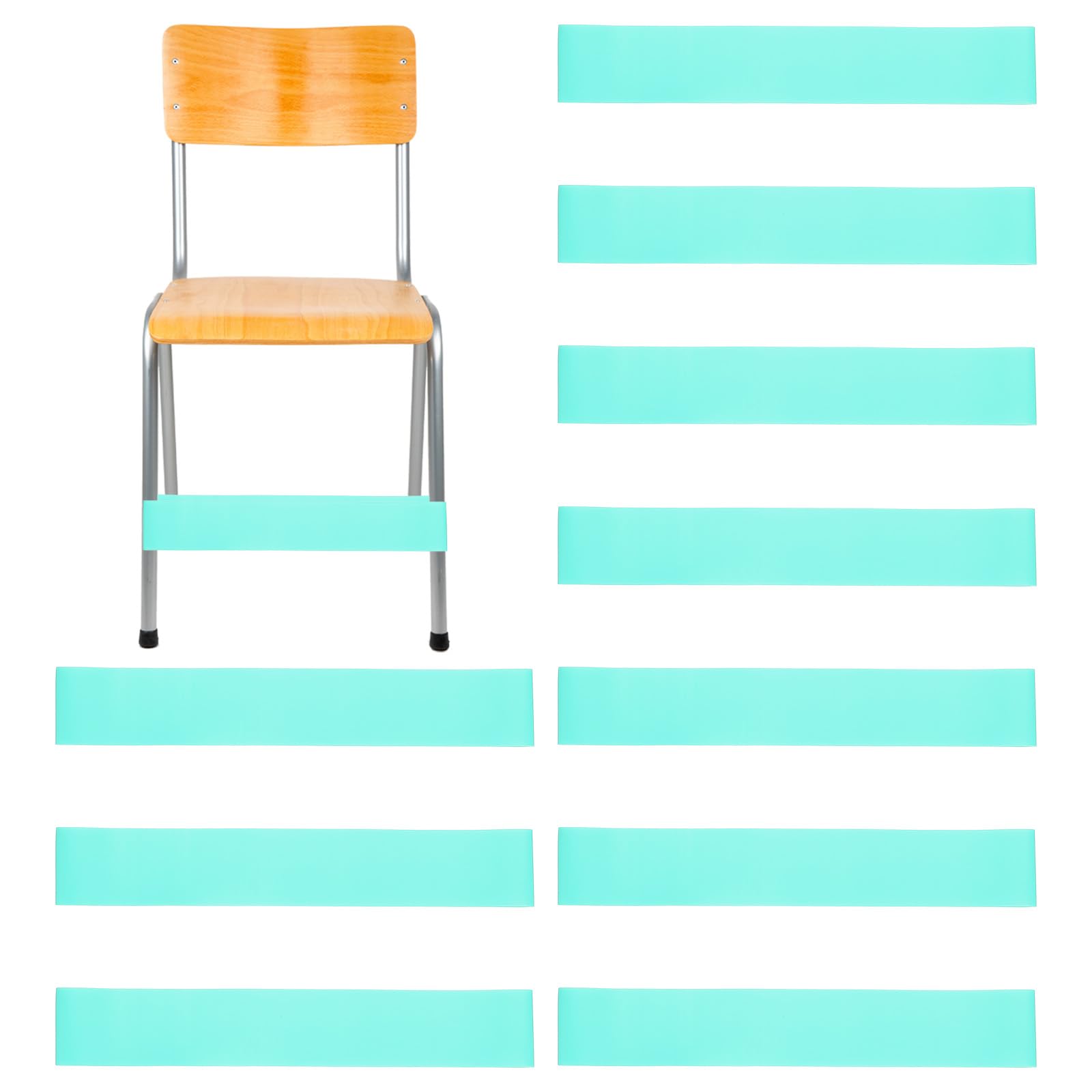 

PATIKIL 10 шт. Эластичные ленты для стульев в классе, для снятия тревоги, для классных стульев и парт, нефритово-зеленый -