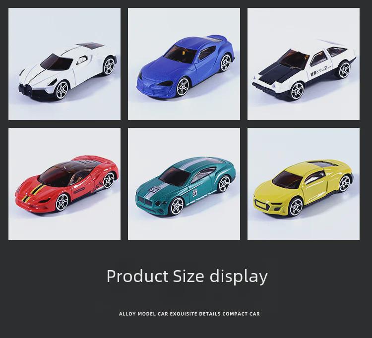 Children's Alloy Sliding Toy Sports Car Metal Model Cake Ornaments Decoration