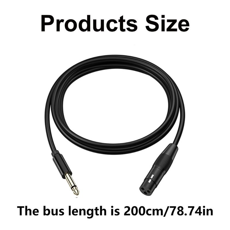 6.35mm (1/4inch) to 3Pin Cable Male to Female Balanced Shielded 3Pin to 6.35mm Cord Profesional Stereo Cable