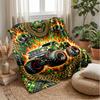 Monster Truck Adventure Theme Blanket Lightweight Warm Flannel Blanket Decorative Throw Blanket for Home Decoration