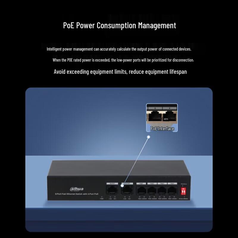 Dahua DH-S1300C-4ET2ET-APWR PoE Network Switch CN plug (adapter included)