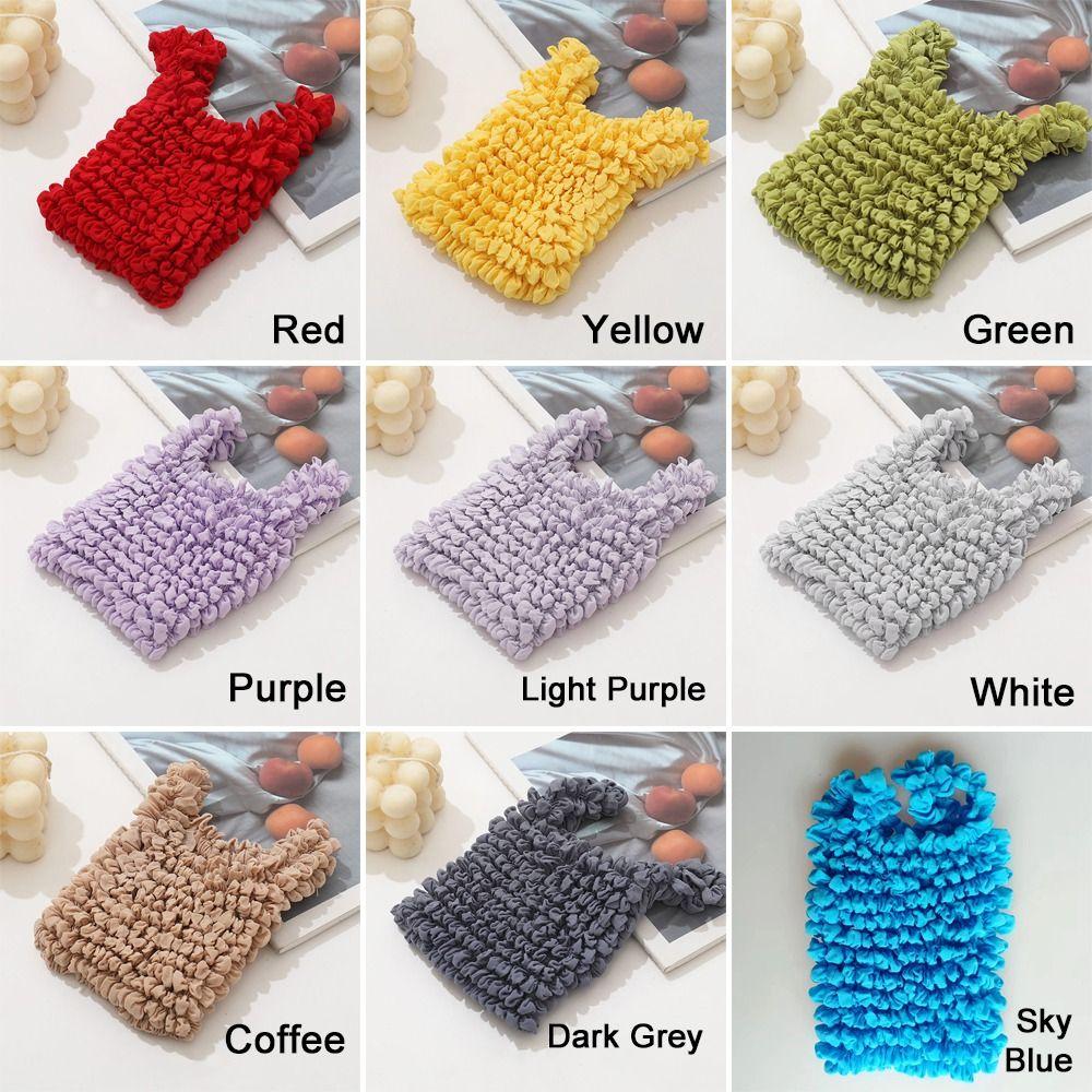 Multi Purpose Large Capacity Handbag Tote Flexible Stretch Bags Shopping Bag Mini Bag Fold Pleated Storage Bag